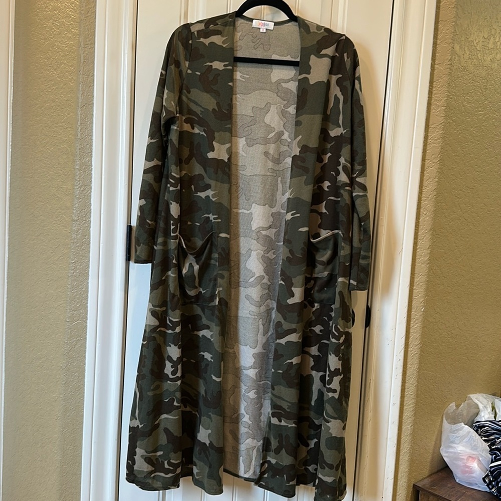 LulaRoe camo Sarah Cardigan